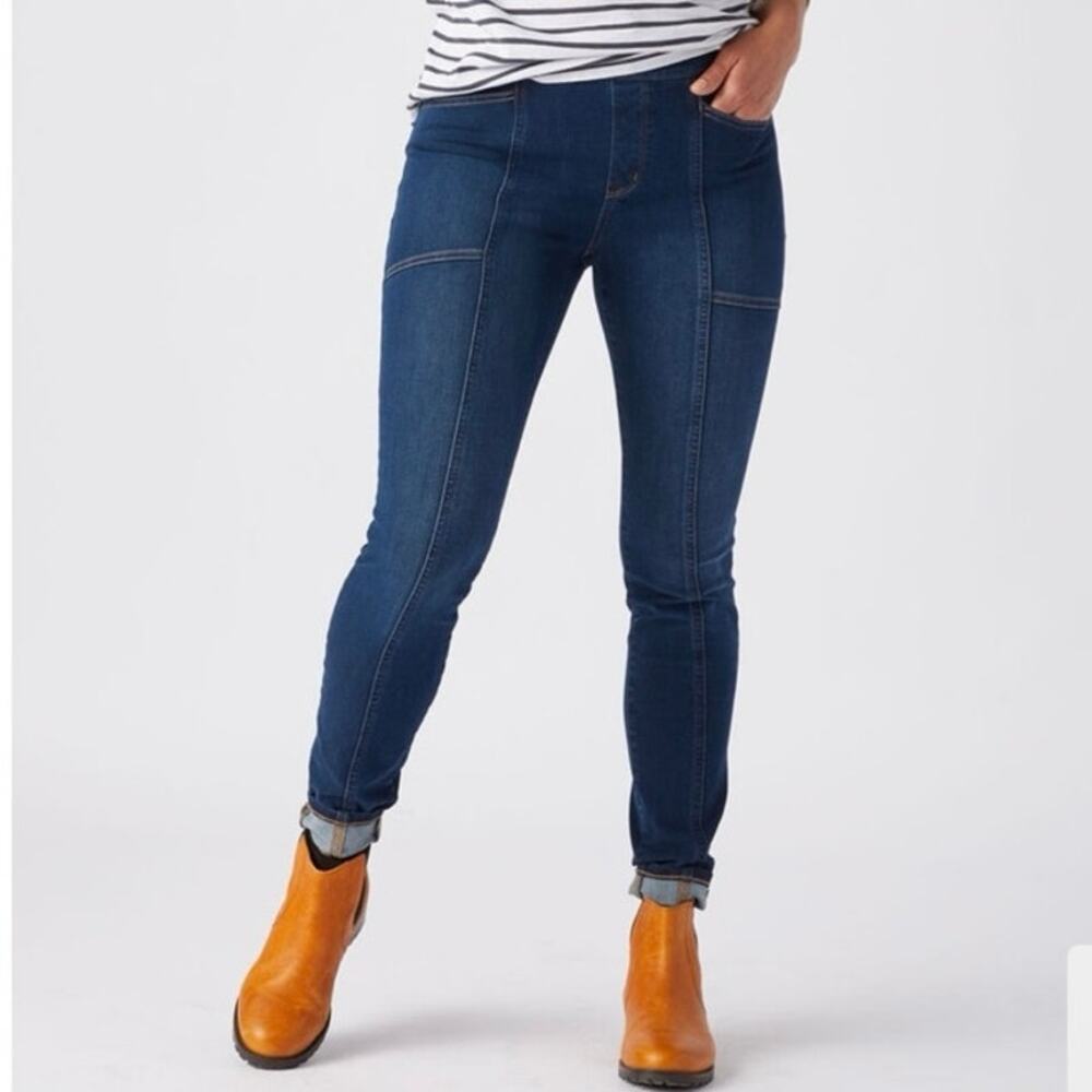 Duluth Trading Jean-Netics Pull-On Slimming Skinny Jeans Size 10